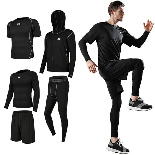 Running Fitness Clothing Sportswear Shirts Set Gym Hoodies Sports Wear Plus Size T-shirts Jackets Men's Suits Workout Clothing
