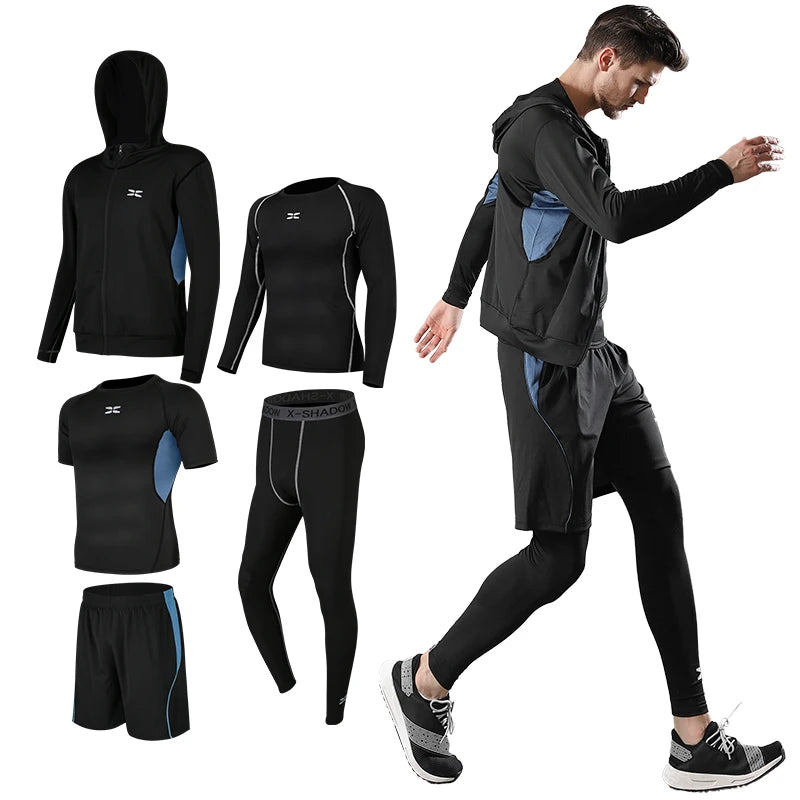 Running Fitness Clothing Sportswear Shirts Set Gym Hoodies Sports Wear Plus Size T-shirts Jackets Men's Suits Workout Clothing