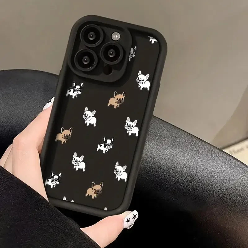 Customizable Cartoon iPhone Case – Shockproof & Waterproof Matte TPU Cover