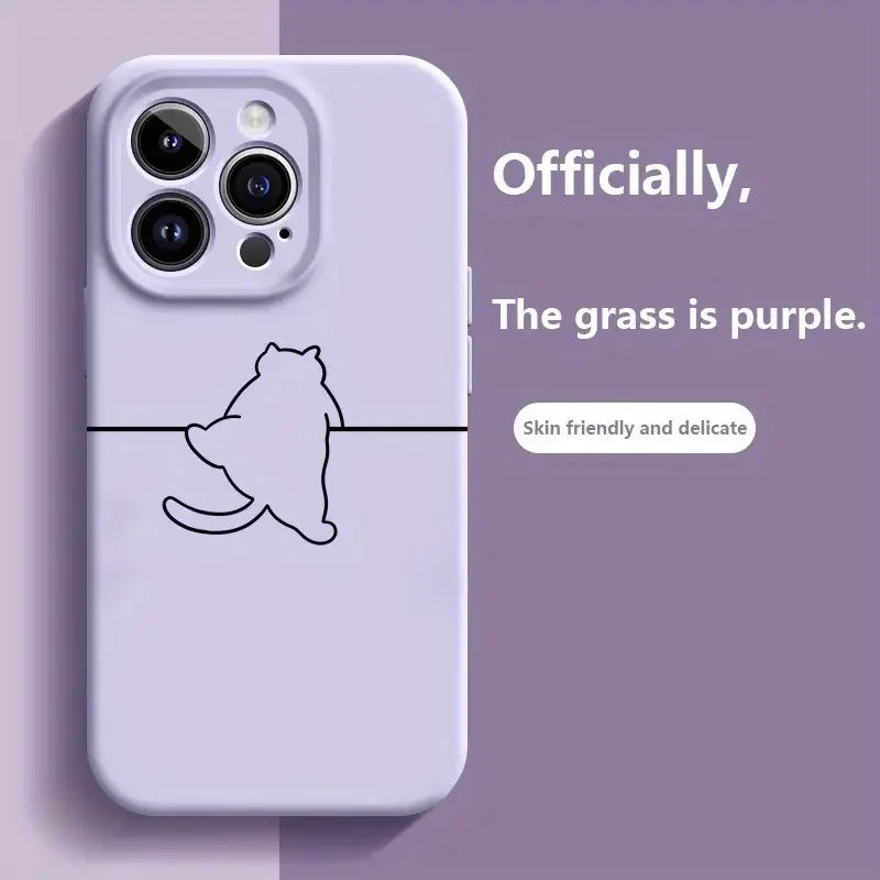 Customizable Cartoon iPhone Case – Shockproof & Waterproof Matte TPU Cover