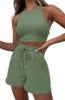 Manufactory Custom Style or Logo ODM Casual Summer Crop Tops 2 Piece Shorts Sets for Women Ropa De Mujer Women's Sets Clothing