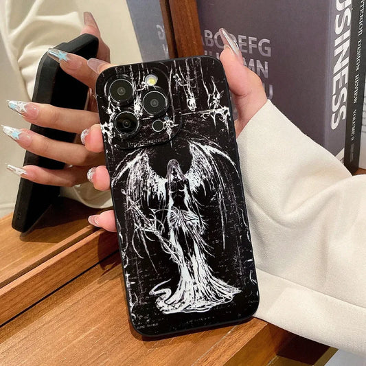 Customizable Cartoon iPhone Case – Shockproof & Waterproof Matte TPU Cover