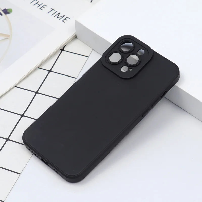 Customizable Cartoon iPhone Case – Shockproof & Waterproof Matte TPU Cover