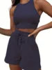 Manufactory Custom Style or Logo ODM Casual Summer Crop Tops 2 Piece Shorts Sets for Women Ropa De Mujer Women's Sets Clothing