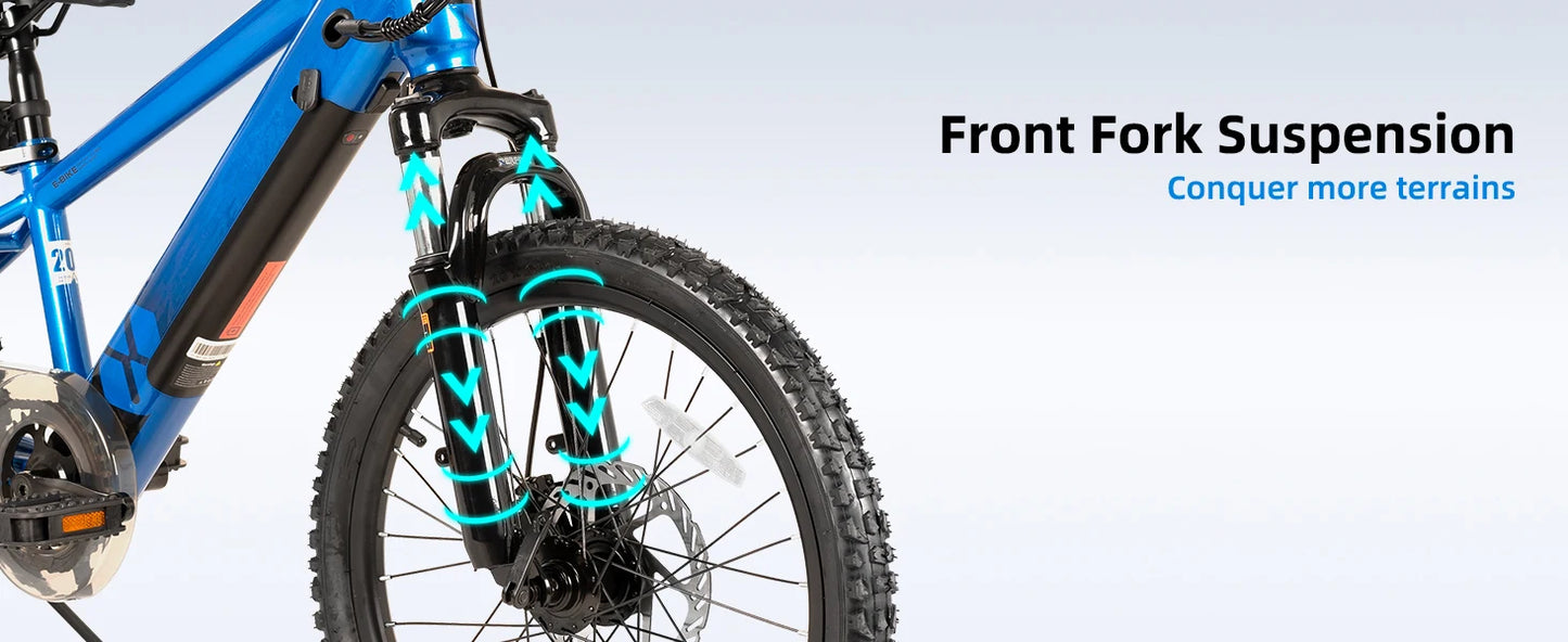JOYSTAR Electric Bike for Kids & Teens (Ages 7+) – 250W Motor, 15 Miles Range & 15 MPH. Safe & Fun Mini Mountain E-Bike