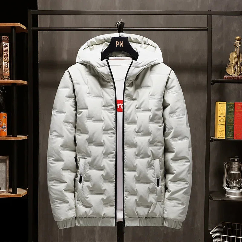 Option 1 (Clean & Premium): Men's Winter Hooded Parka Jacket