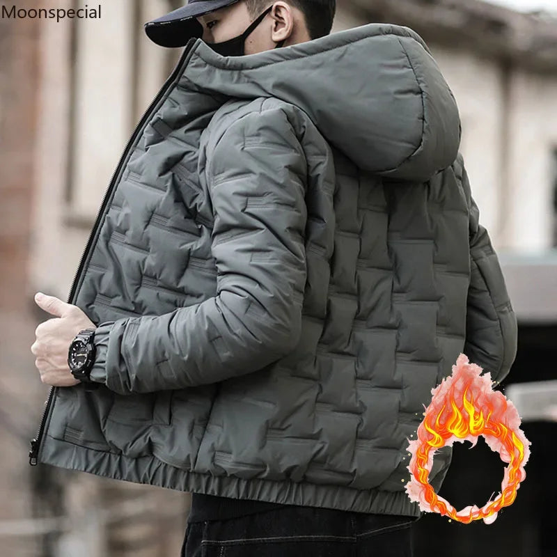Option 1 (Clean & Premium): Men's Winter Hooded Parka Jacket