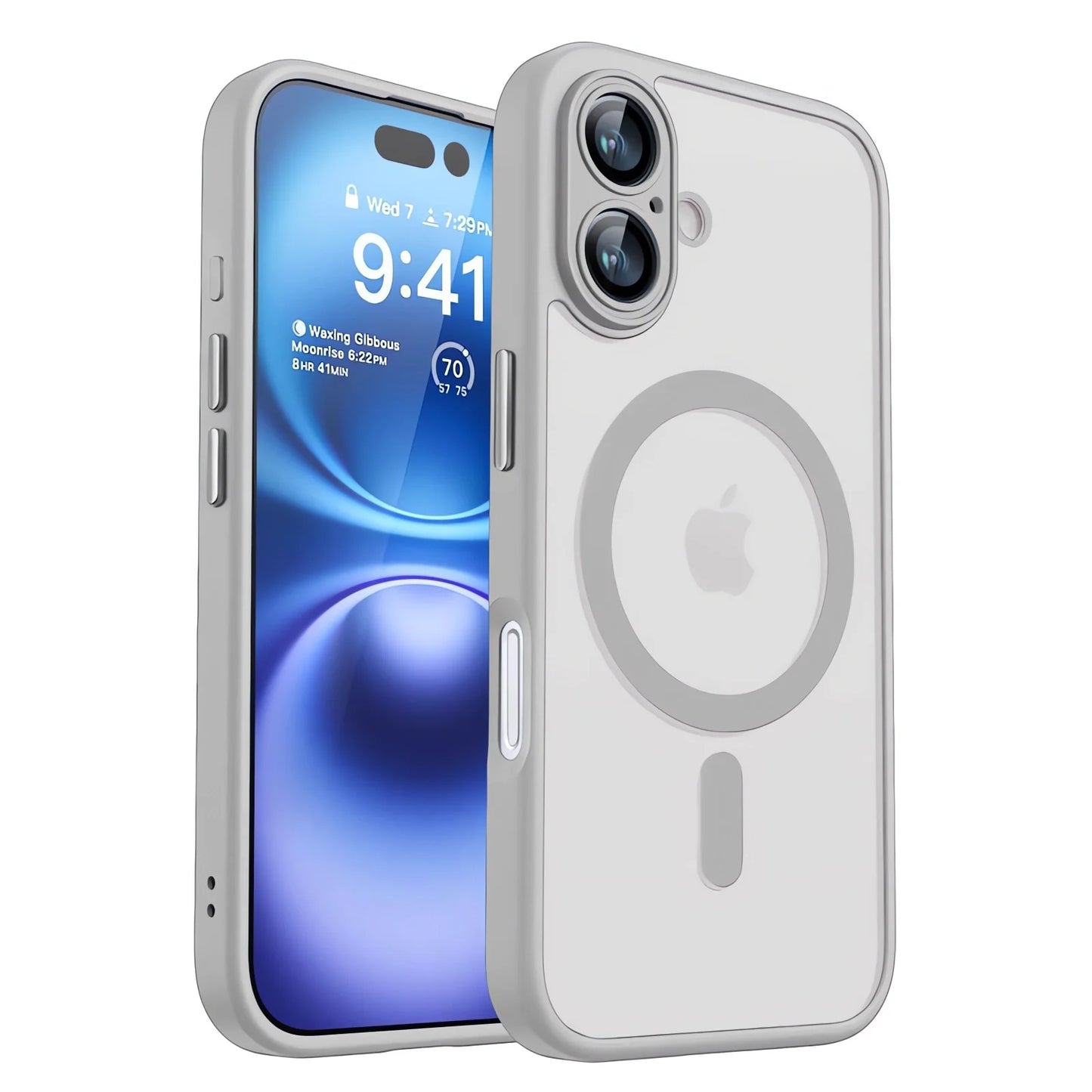 Magnetic Luxury Armor Shockproof Case for iPhone 17 Air, 16, 15, 14, 13, 12, 11 Pro Max – MagSafe Wireless Charging with Matte Translucent Cover