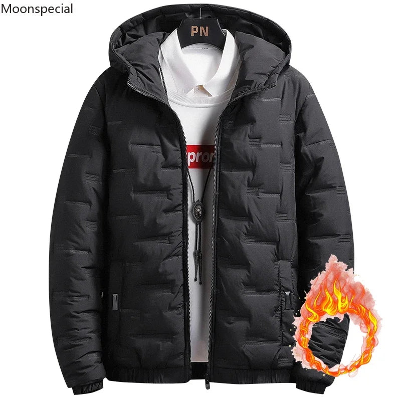 Option 1 (Clean & Premium): Men's Winter Hooded Parka Jacket