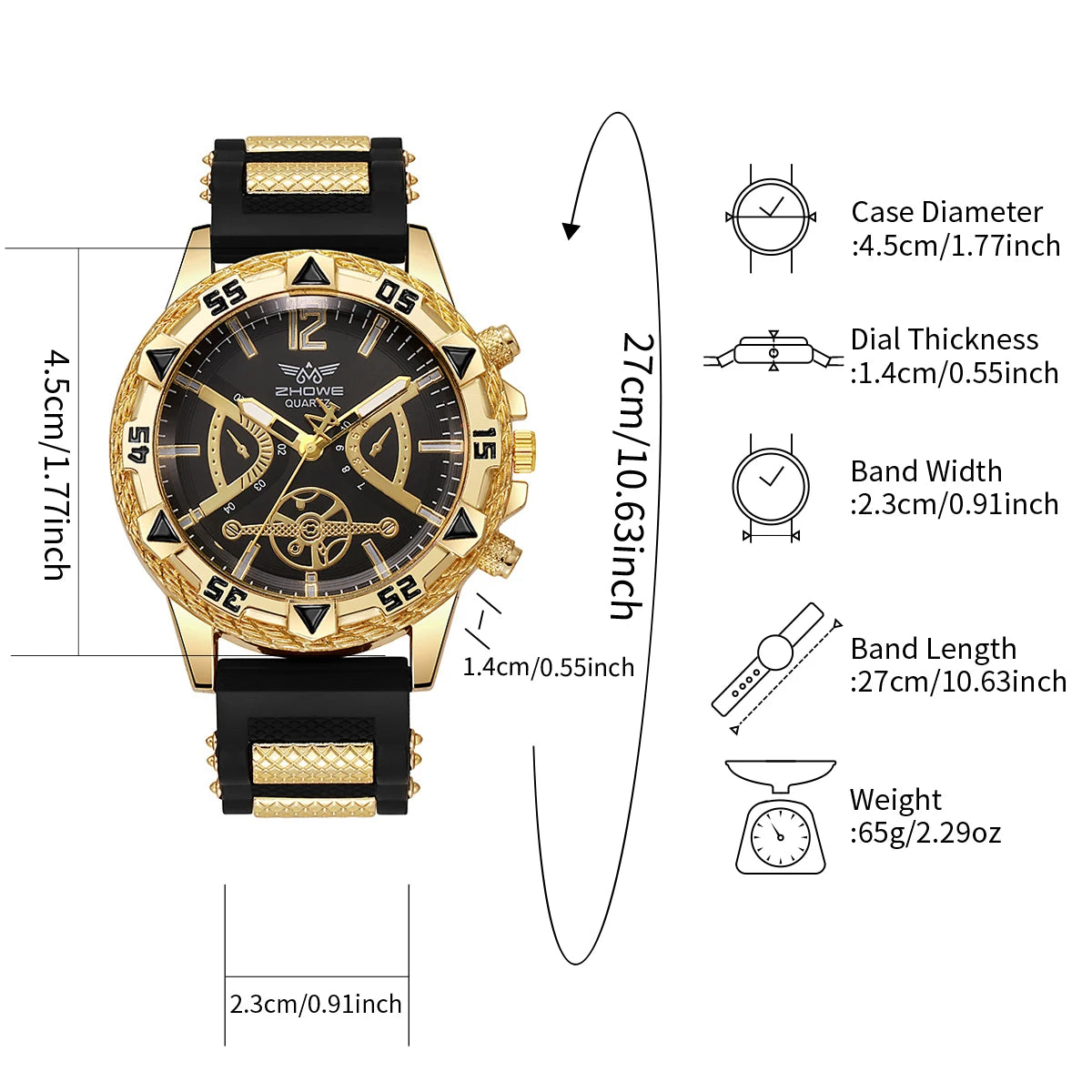 Arabic Business Watch & Necklace Set