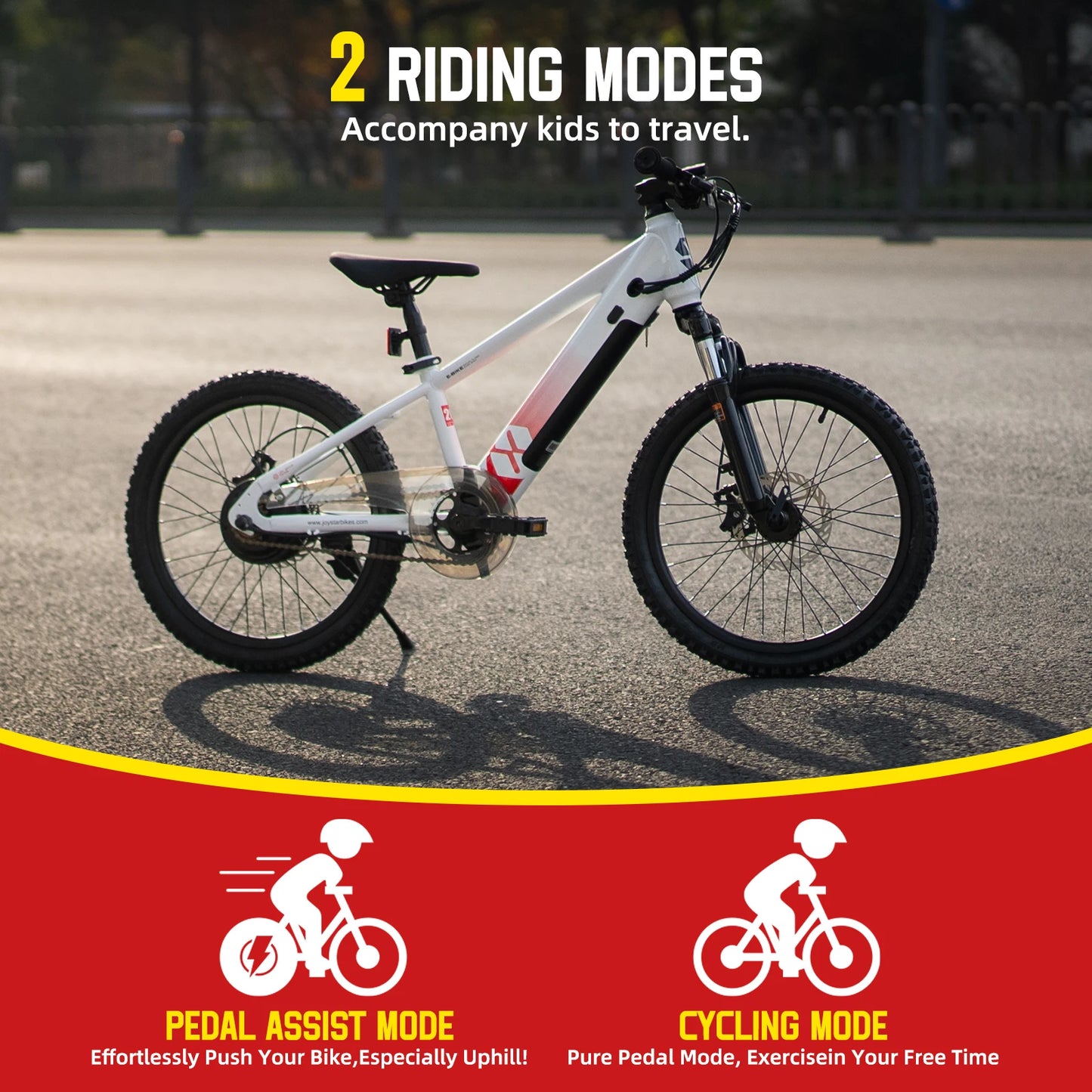 JOYSTAR Electric Bike for Kids & Teens (Ages 7+) – 250W Motor, 15 Miles Range & 15 MPH. Safe & Fun Mini Mountain E-Bike