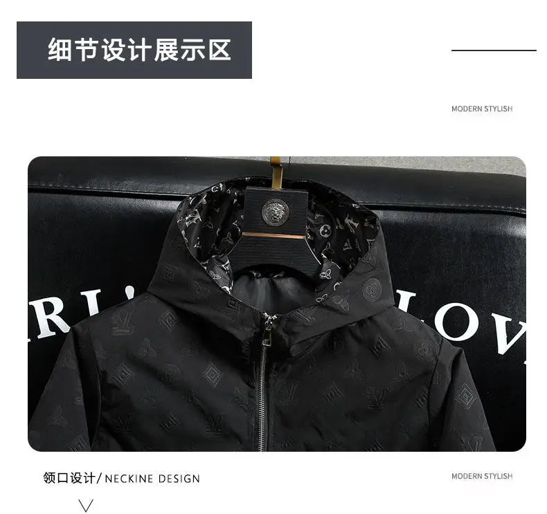 Trendy brand men's spring and summer coat new hooded jacket trendy high-end casual top