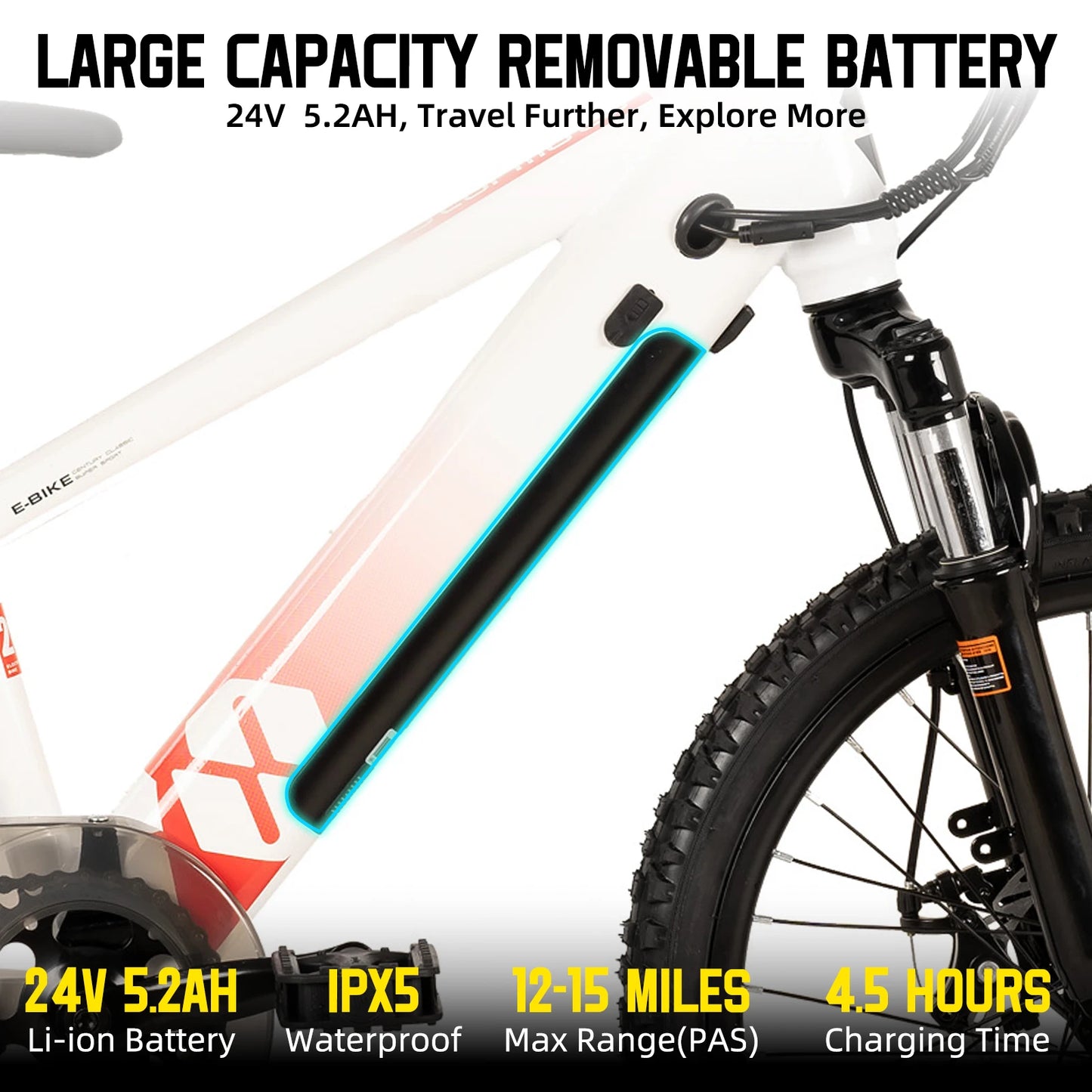JOYSTAR Electric Bike for Kids & Teens (Ages 7+) – 250W Motor, 15 Miles Range & 15 MPH. Safe & Fun Mini Mountain E-Bike
