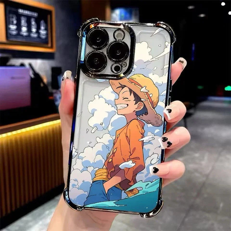 Anime Ones Pieces Phone Case For iPhone 17 17e 16e 16 15 14 13 12 11 Pro Max X XR XSMax 7 8 Mini Air Plus Anti-Fall Airabag