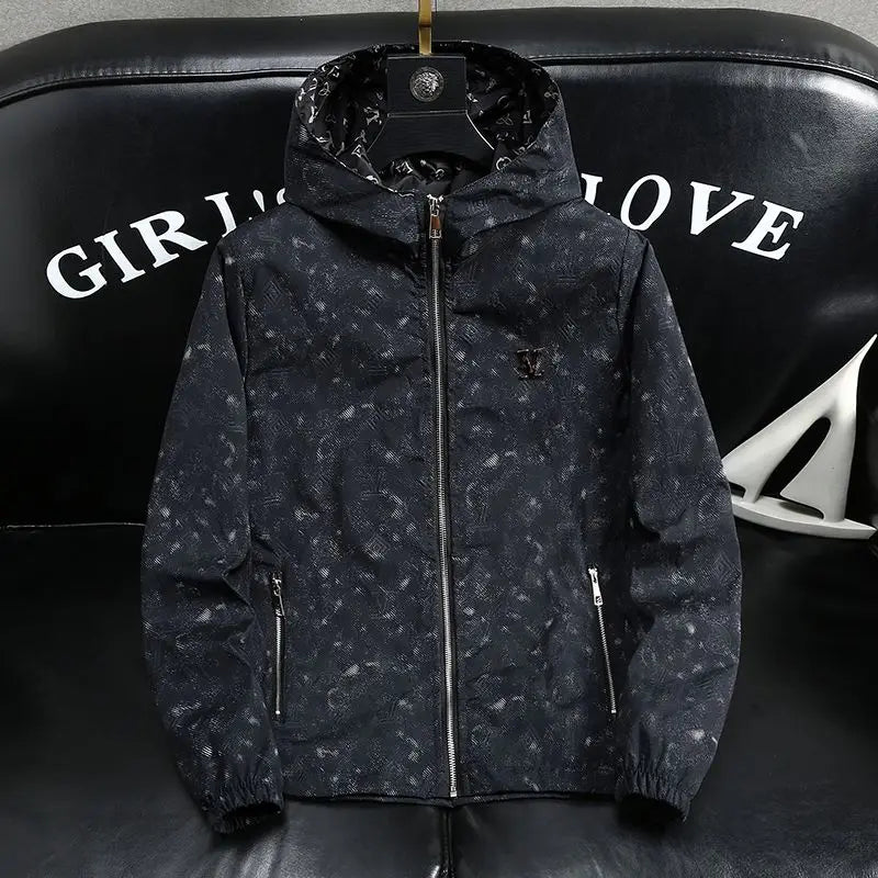 Trendy brand men's spring and summer coat new hooded jacket trendy high-end casual top