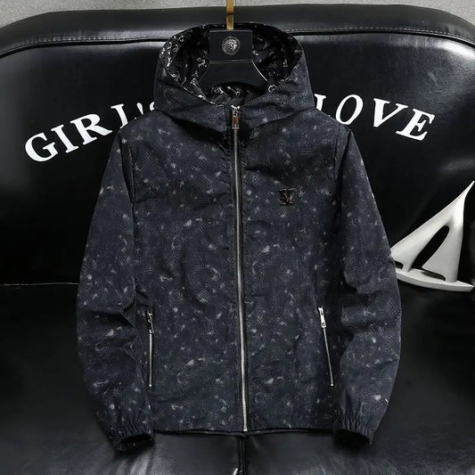 Trendy brand men's spring and summer coat new hooded jacket trendy high-end casual top
