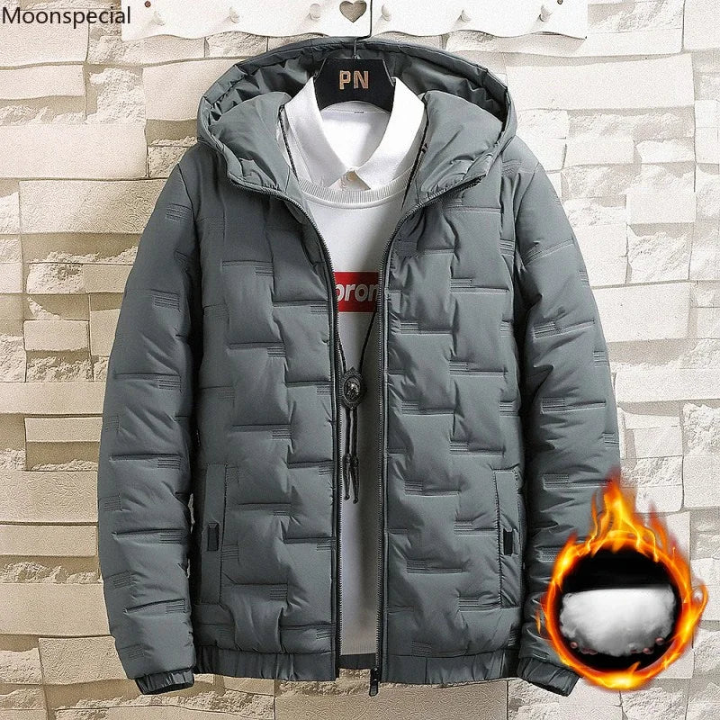 Option 1 (Clean & Premium): Men's Winter Hooded Parka Jacket