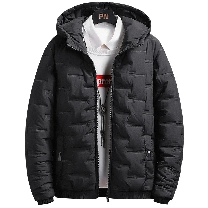 Option 1 (Clean & Premium): Men's Winter Hooded Parka Jacket