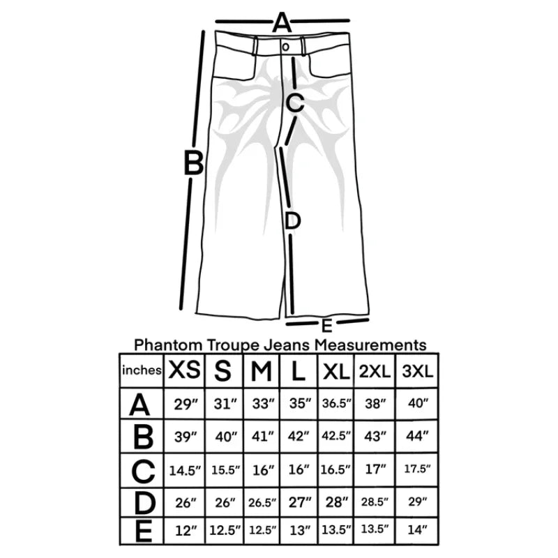 Phantom Jeans Y2K — Baggy Oversized
