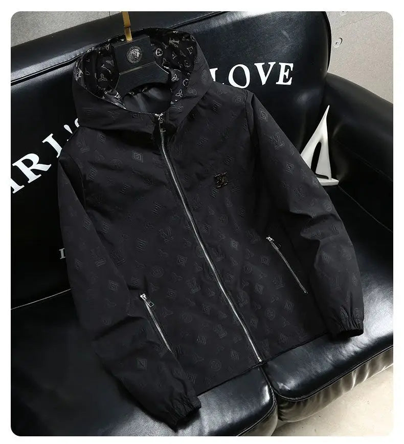 Trendy brand men's spring and summer coat new hooded jacket trendy high-end casual top