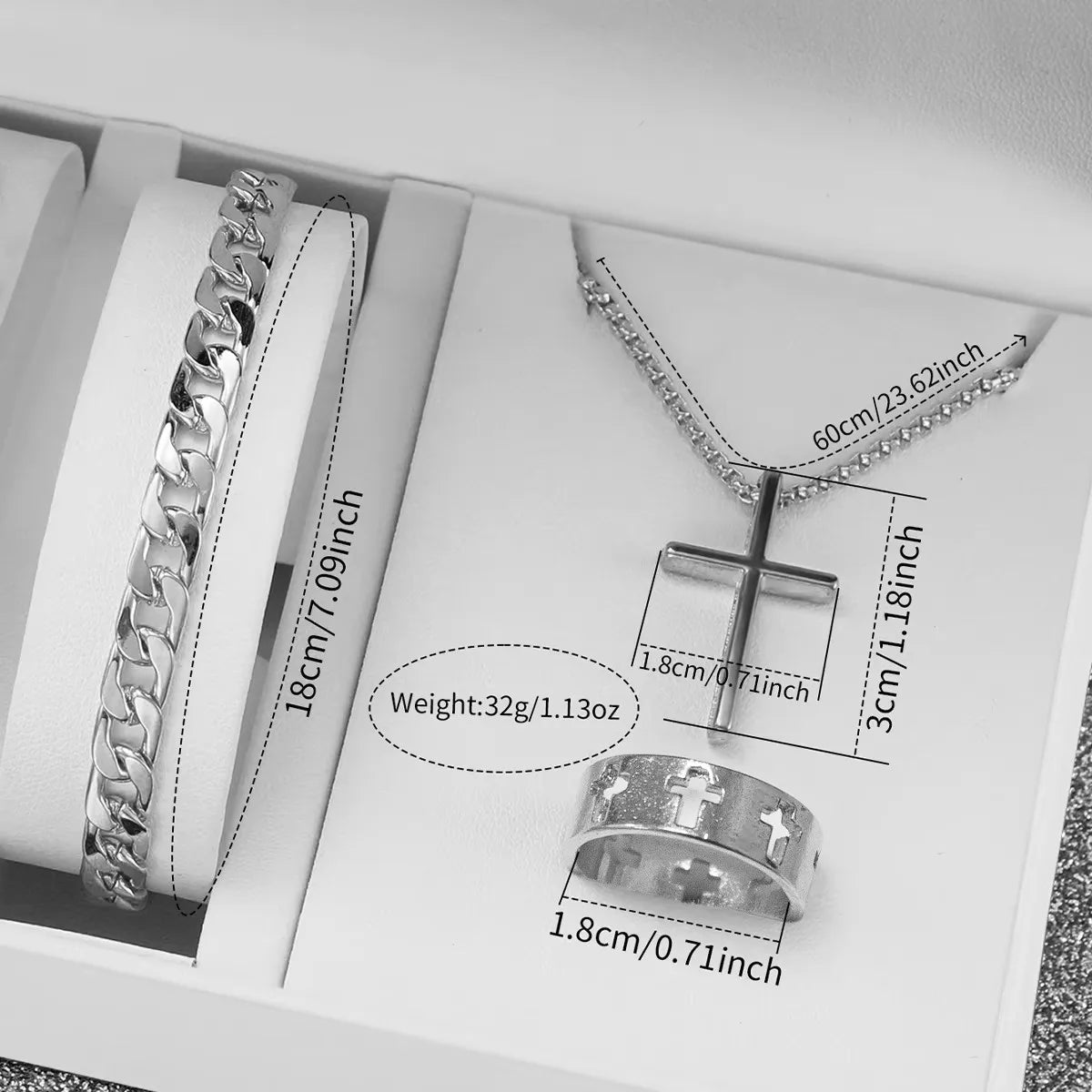 Arabic Business Watch & Necklace Set