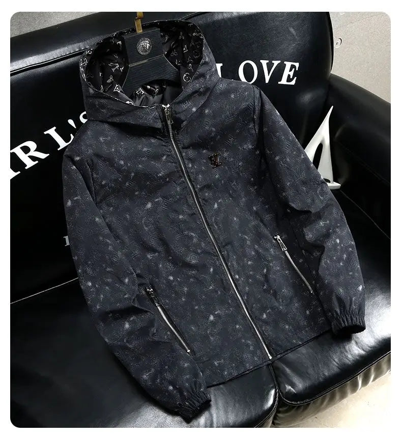 Trendy brand men's spring and summer coat new hooded jacket trendy high-end casual top