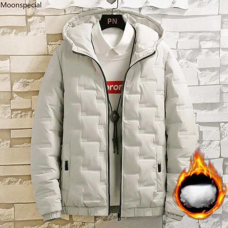 Option 1 (Clean & Premium): Men's Winter Hooded Parka Jacket