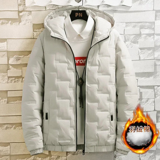 Option 1 (Clean & Premium): Men's Winter Hooded Parka Jacket