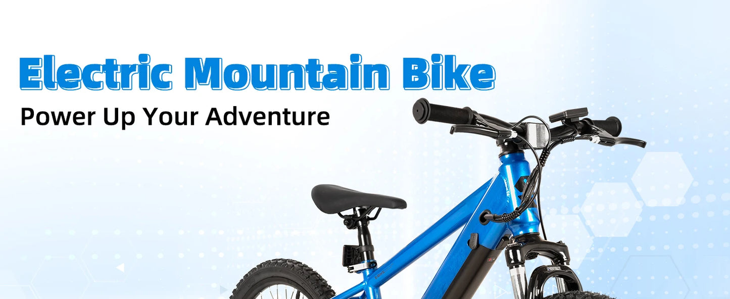 JOYSTAR Electric Bike for Kids & Teens (Ages 7+) – 250W Motor, 15 Miles Range & 15 MPH. Safe & Fun Mini Mountain E-Bike