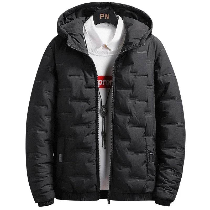 Option 1 (Clean & Premium): Men's Winter Hooded Parka Jacket