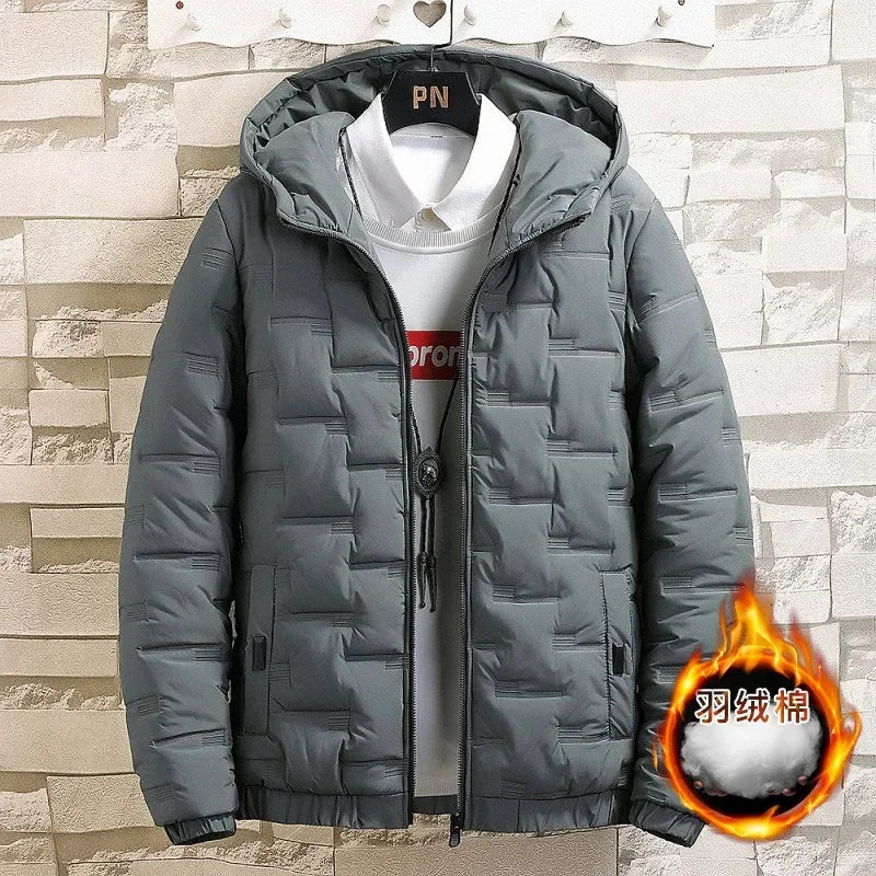 Option 1 (Clean & Premium): Men's Winter Hooded Parka Jacket