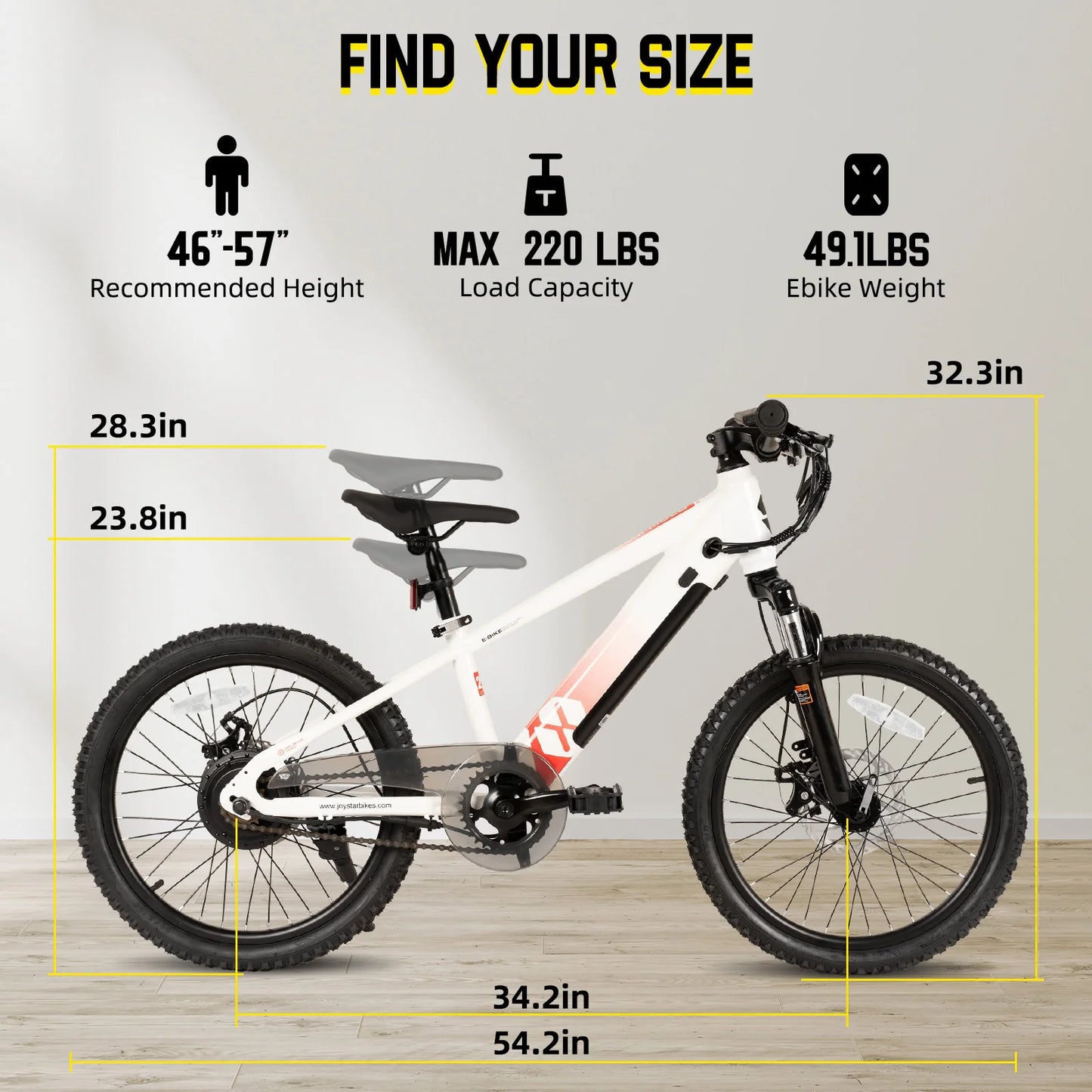 JOYSTAR Electric Bike for Kids & Teens (Ages 7+) – 250W Motor, 15 Miles Range & 15 MPH. Safe & Fun Mini Mountain E-Bike