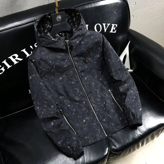 Trendy brand men's spring and summer coat new hooded jacket trendy high-end casual top